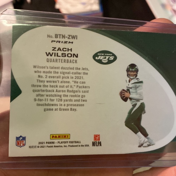 2021 Panini Prizm blue parallel Zach Wilson behind the numbers - Picture 2 of 2